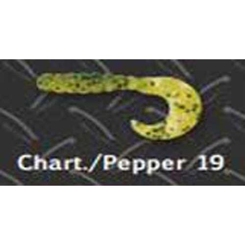 Big Bite Fat Grub 2' 10ct Chartreuse/Pepper