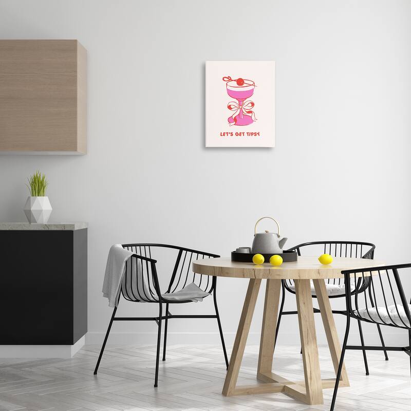Stupell Let's Get Tipsy with Glass Canvas Wall Art Design By House of Lulu