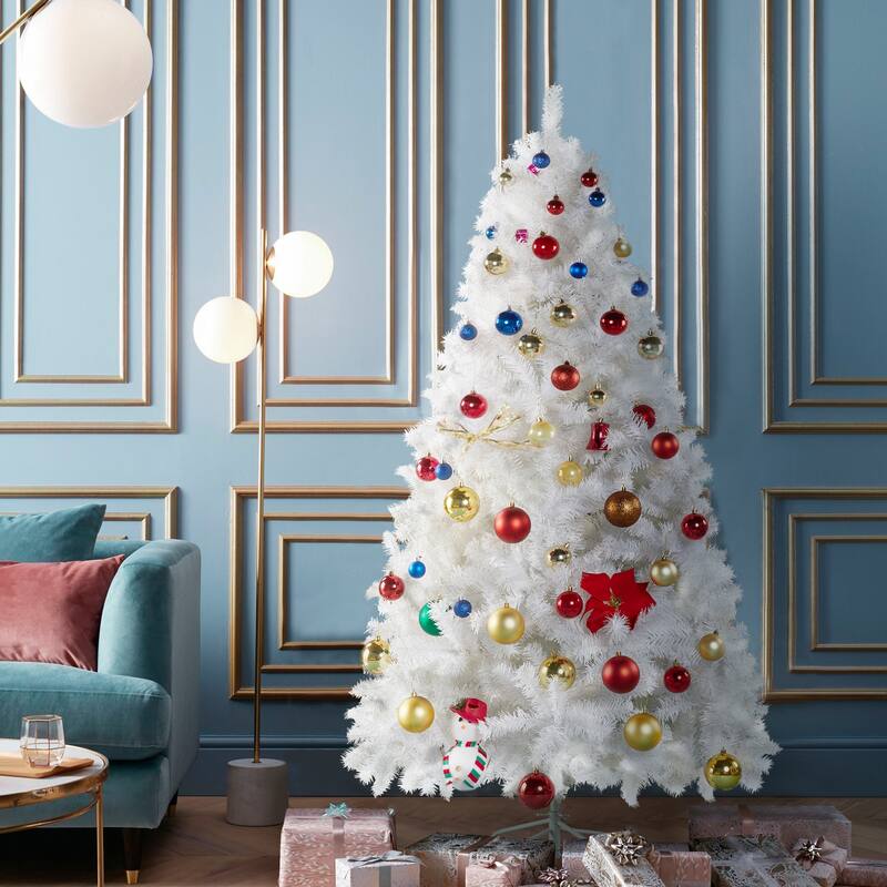 Yaheetech 6Ft/7.5ft Hinged Spruce Christmas Tree Holiday Decorative