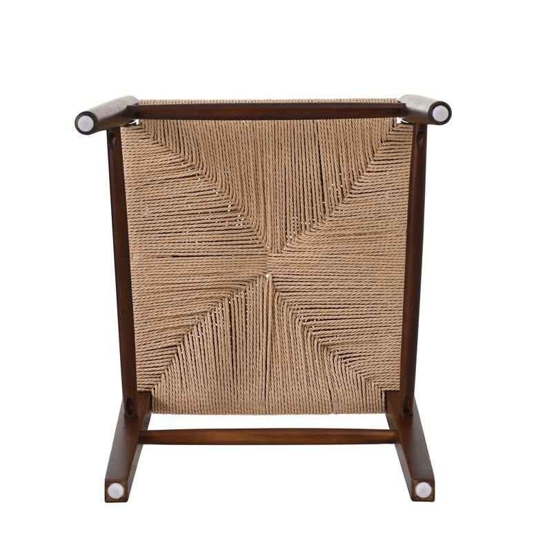 Christopher Knight Home - Modern Solid Ruberwood Dining Chair Set with Handwoven Paper Rope Seat and Back