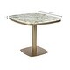 preview thumbnail 12 of 10, Aurelle Home Antique Brass Marble-Top Cafe Table