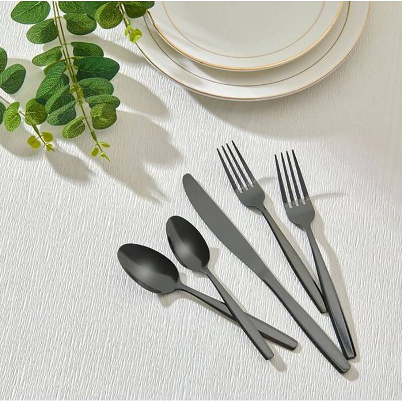 Ornative AMIAS 18/0 Stainless Steel 20 Pieces Flatware Set - 10.63" H x 6.69" W x 2.76" D