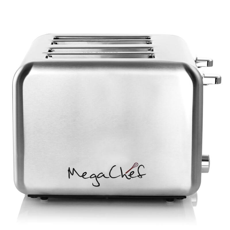 MegaChef 4 Slice Toaster in Stainless Steel Silver