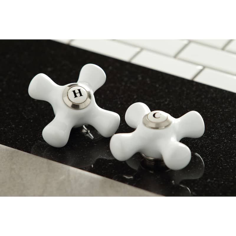 Kingston Brass Heritage Deck Mount Widespread Kitchen Faucet