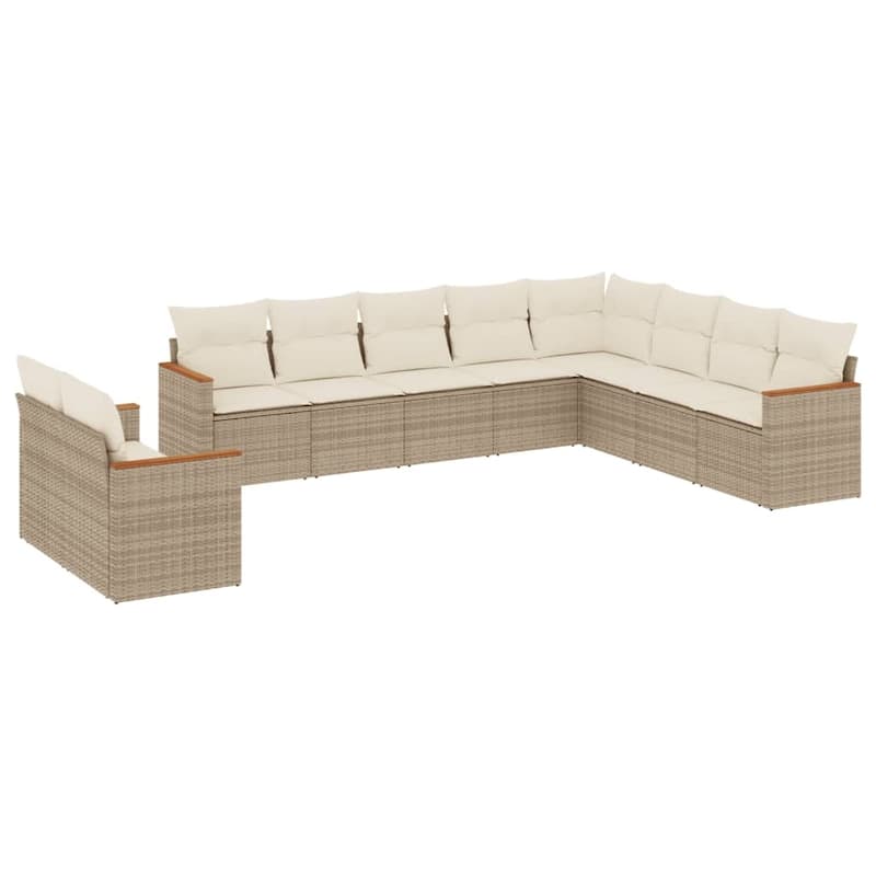 vidaXL Garden Sofa Set Black