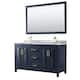 Option Dark Blue, Gold Trim, White Carrara Marble Top