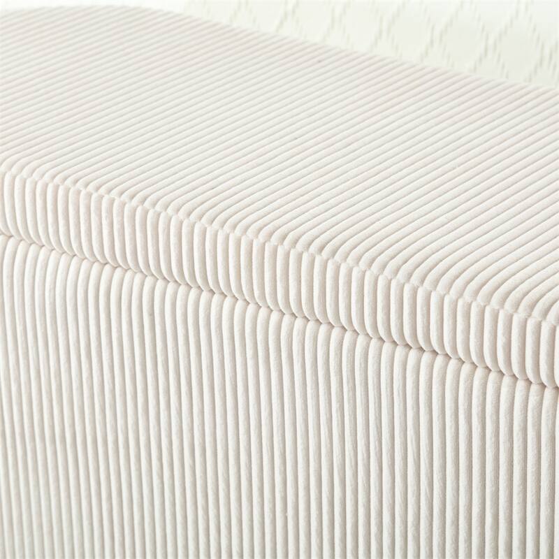 Storage Ottoman,Bedroom End Bench,Upholstered Fabric Storage Ottoman