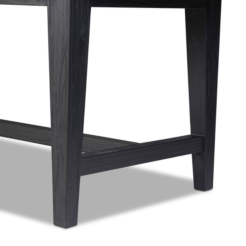 Caine Dining Table 87"-Black Pine - 86.5W x 35.5D x 30H