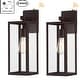 preview thumbnail 13 of 50, 2-pack 13" H 1-Light Black Outdoor wall Lantern(Dusk to Dawn could be chosen) 18"in - Brown-Dusk to Dawn