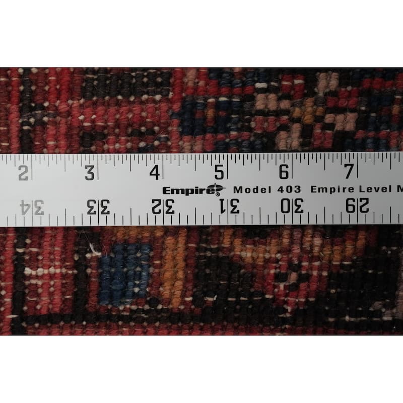 Hand Knotted Oriental 100% Wool Carpet Traditional Medallion Oranges & Rust Heriz Area Rug - 9' 4'' X 6' 9''