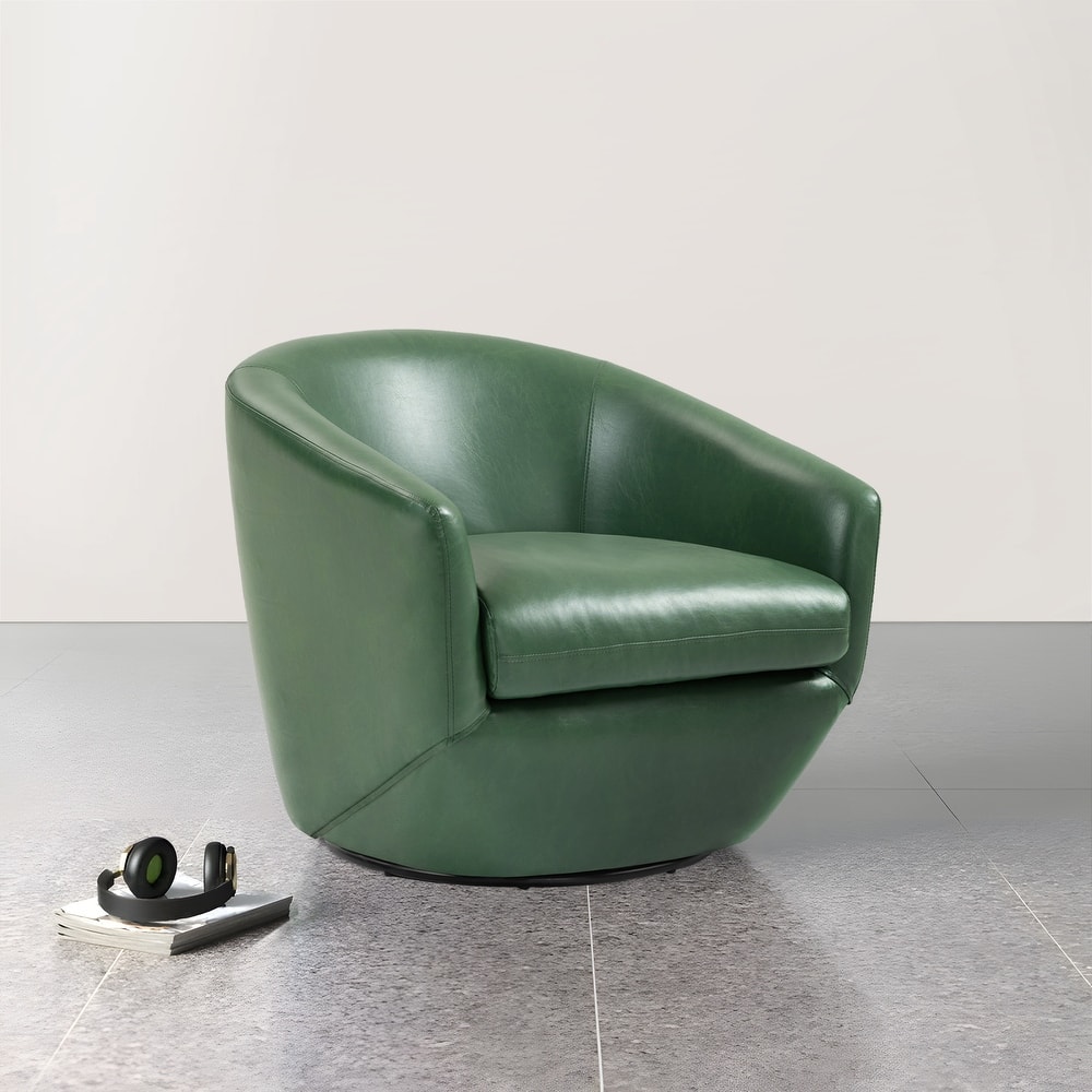 Upholstered Swivel Barrel Chair Accent Chair