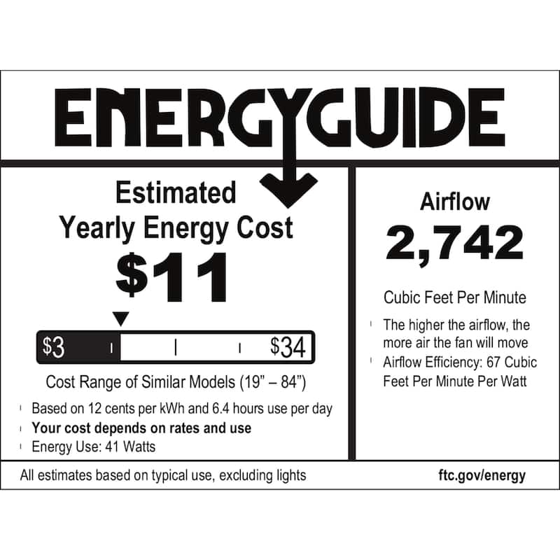 Hunter 44" Pacer Ceiling Fan with LED Light Kit and Handheld Remote - Modern Farmhouse, Transitional