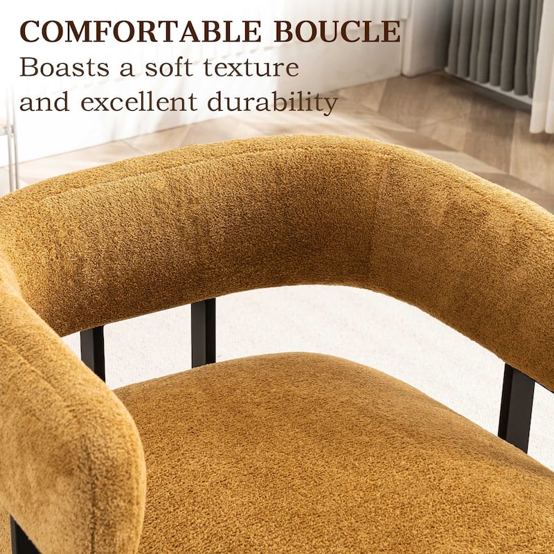 Upholstered Teddy Velvet Accent Chair, Modern Boucle Armchair