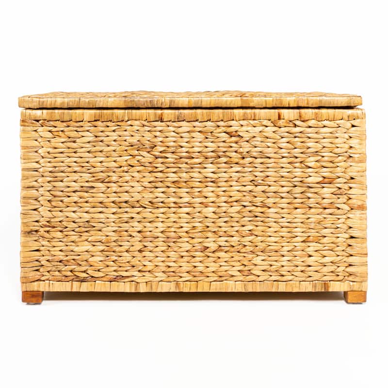 happimess Anada Wicker Weave 30" Storage Trunk, Natural
