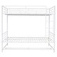 preview thumbnail 21 of 22, Full Over Full Metal Bunk Bed Frame with Shelf and Guardrails