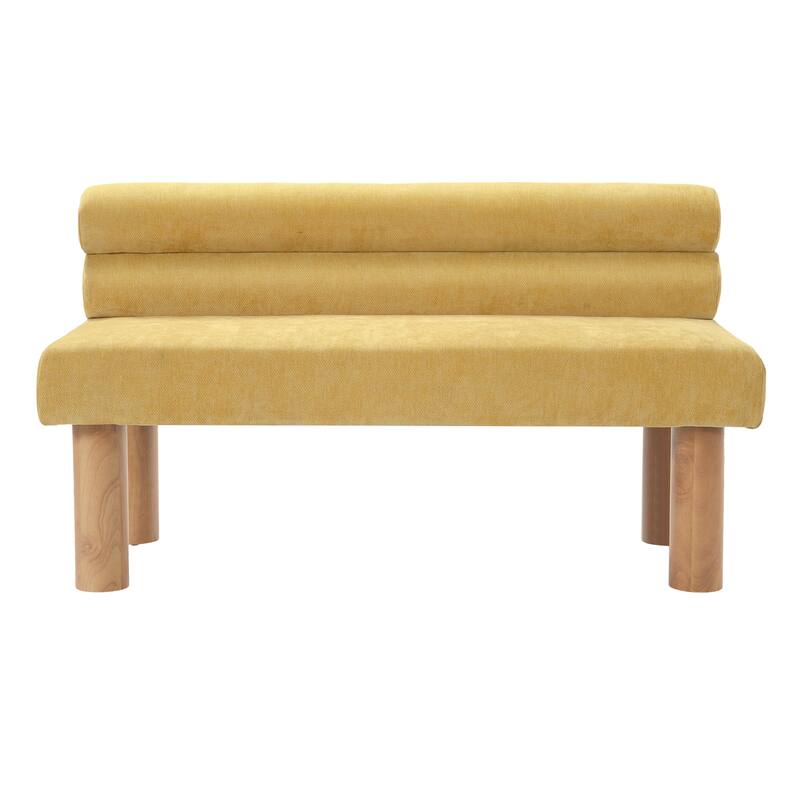 Christopher Knight Home - Modern Upholstered Dining Bench with Padded Seat and Backrest