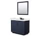 Option Dark Blue, Black Trim, White Quartz Top