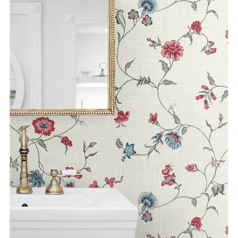 Seabrook Designs Florale Trail Nonwoven Unpasted Wallpaper