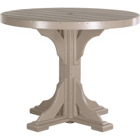 Poly Lumber Round Dining Table Set with Island Chairs