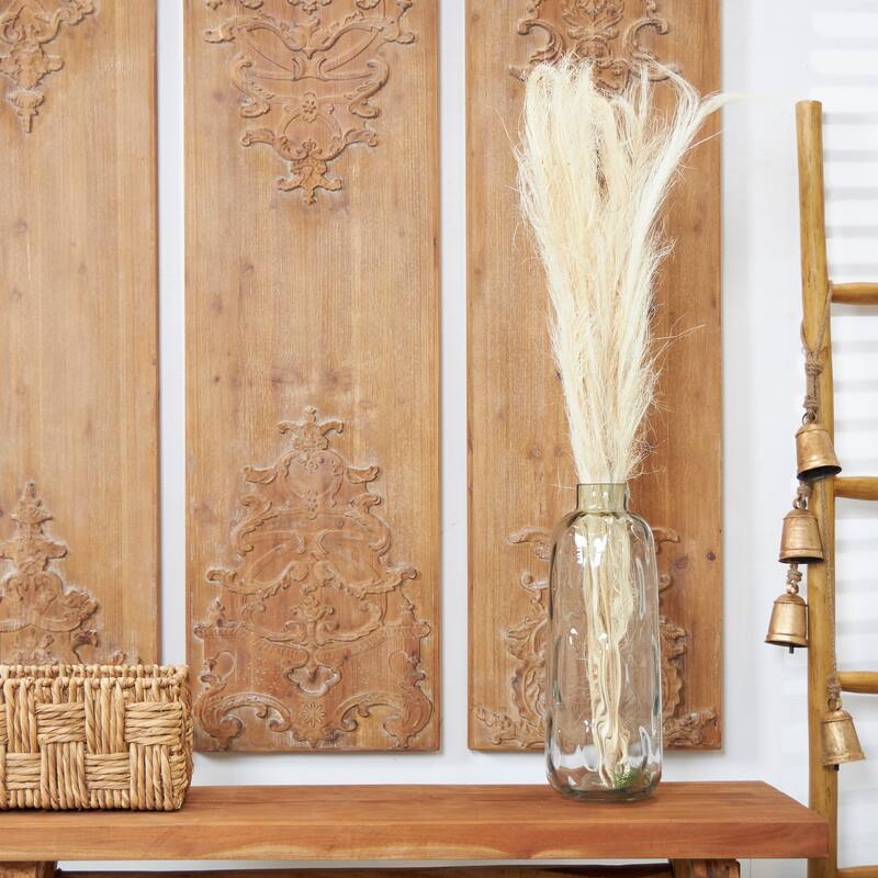 White Dried Plant Feather Like Leaves Home Decor Natural Foliage with Stems - White