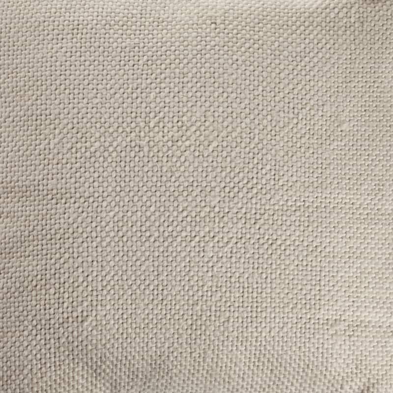 HomeRoots 18" X 18" Cream 100% Cotton Zippered Pillow