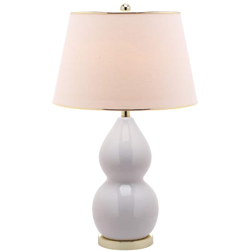 SAFAVIEH Lighting Julianna 26-inch Double Gourd White Table Lamp (Set of 2) - 16"x16"x26.5" - 16"W x 16"D x 27"H
