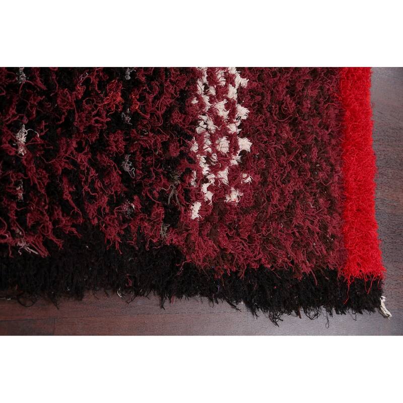 Modern Moroccan Oriental Runner Rug Wool Hand-knotted Carpet - 2'10" x 7'11"