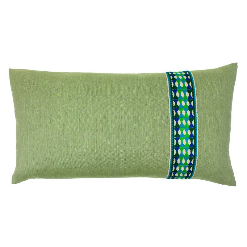 Jiti Indoor casual embroidered lines Chevron patterned Cotton Rectangle Pillow 14 x 26