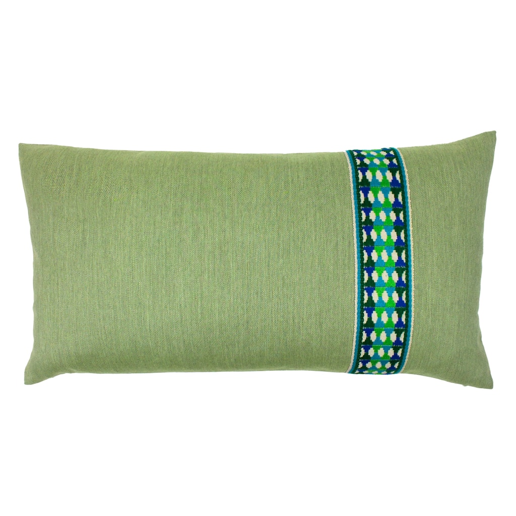 Jiti Indoor casual embroidered lines Chevron patterned Cotton Rectangle Pillow 14 x 26