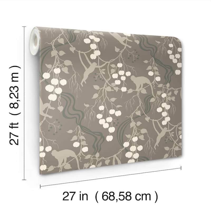 A-Street Prints Linden Stone Jungle Canopy Wallpaper