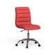 preview thumbnail 39 of 76, Ripple Armless Mid Back Vinyl Office Chair Red