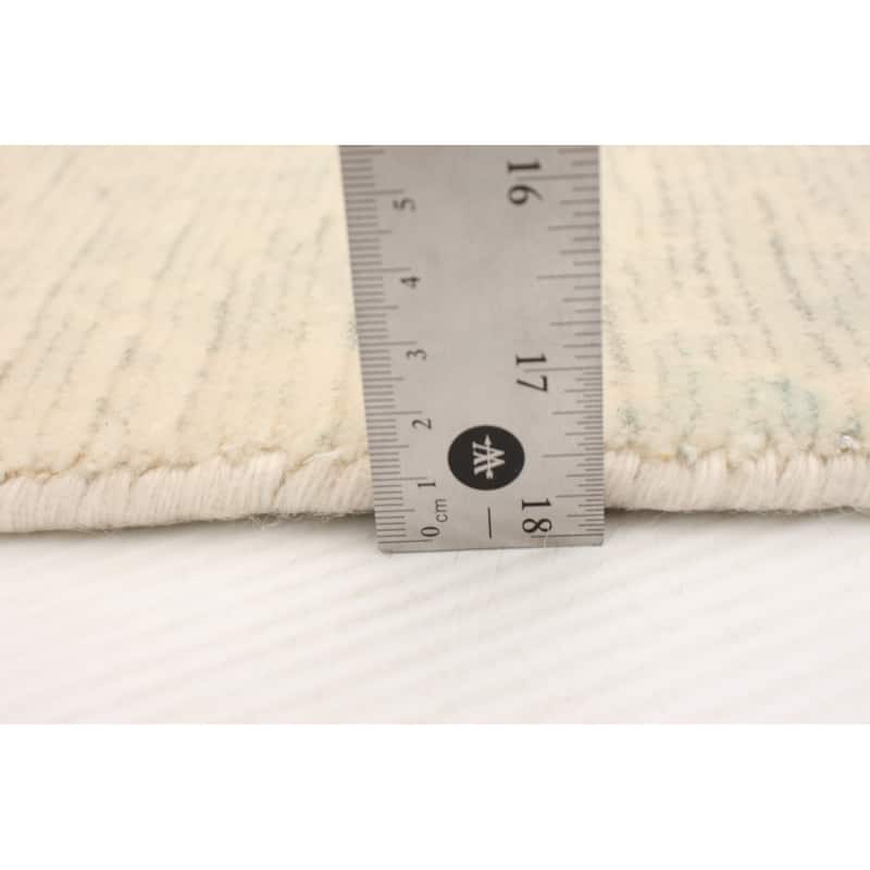 ECARPETGALLERY Hand Loomed Gabbeh Luribaft Ivory Wool Rug - 7'5 x 9'6