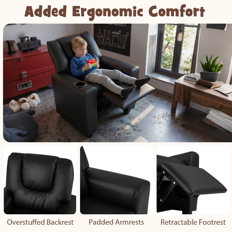 Costway Kids Recliner Armchair Children's Furniture Sofa Seat Couch
