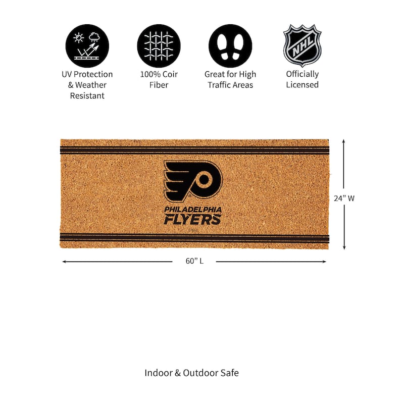 Philadelphia Flyers Monochrome Indoor/Outdoor Coir Door Mat