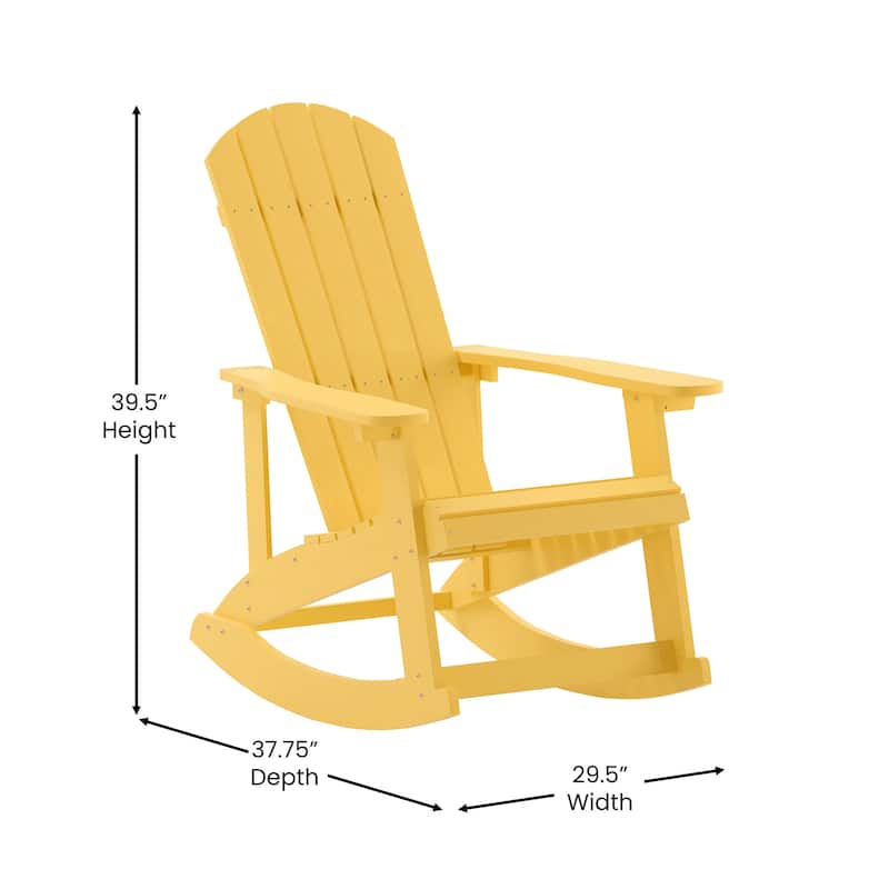 Flash Furniture FFOF44536 Euxenus 30" Wide Polystyrene Rocking Chair