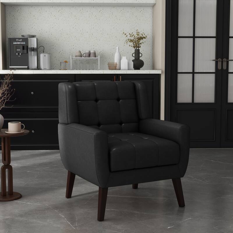 Tufted Upholstered Accent Armchair