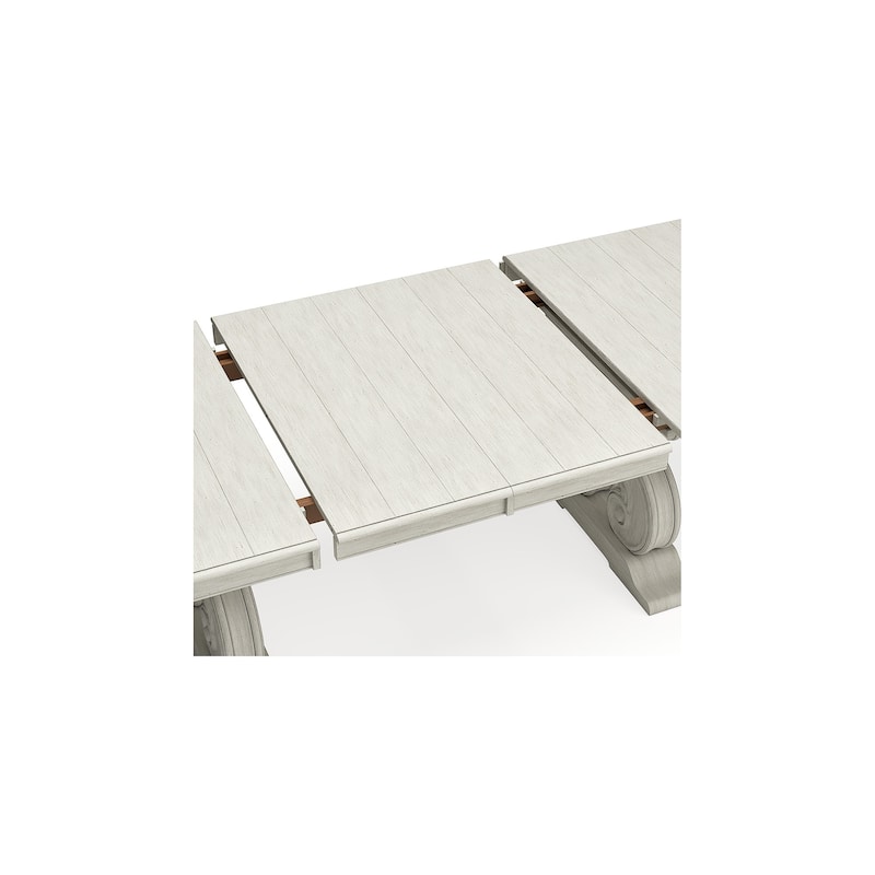 Signature Design by Ashley Arlendyne White Dining Extension Table - 44"W x 108.25"D x 30.5"H