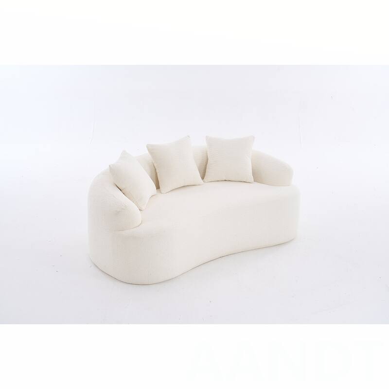 Chenille Fabric Loveseat Sofa