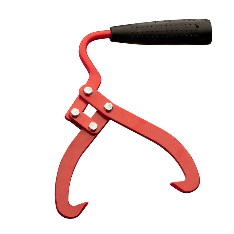 Kings County Tools Log Tongs Grabber Skidding Tongs with 6.75-inch Claw Opening - Red