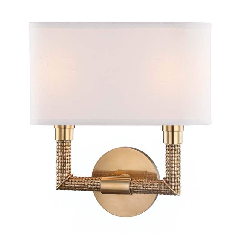Hudson Valley Lighting Dubois 2 Light 13" Tall Wall Sconce - Aged Brass