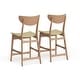 preview thumbnail 5 of 9, Carson Carrington Lund Wood 24-inch Counter Stool (Set of 2) by Christopher Knight Home