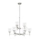 preview thumbnail 3 of 12, Hunter Xidane Metal and Glass Orb Chandelier - Entry, Kitchen or Dining Room Table, Bedroom - Mid-Century Modern, Transitional