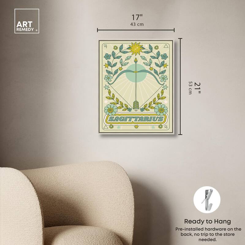 Sagittarius Stars Card Canvas by Art Remedy