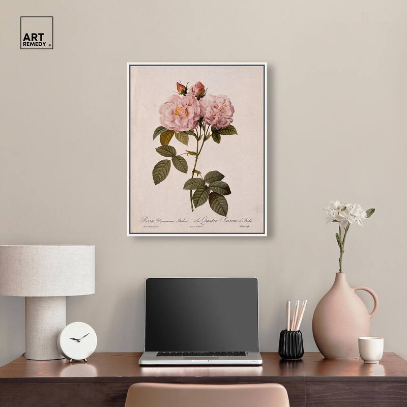 Damask Rose Canvas by Art Remedy