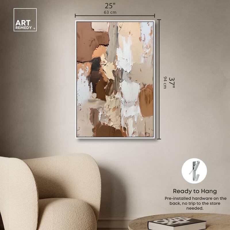 Beige Variations Canvas by Art Remedy
