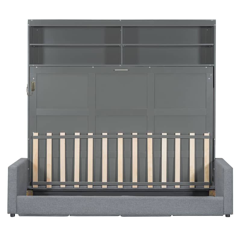 Queen Size Murphy Bed Wall Bed with Sofa