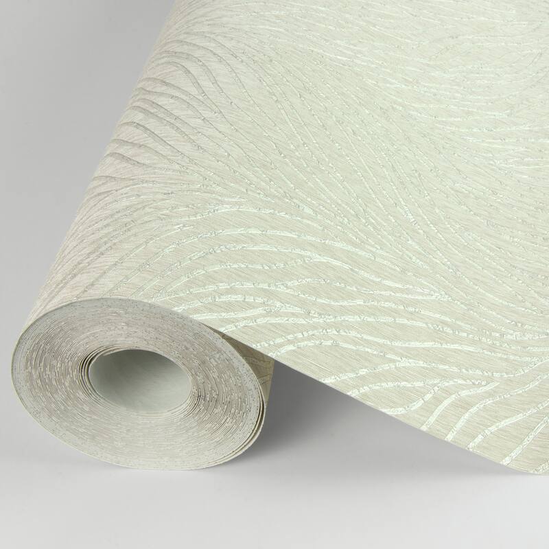 Advantage Tomo Cream Abstract Wallpaper - 20.9in x 396in x 0.025in