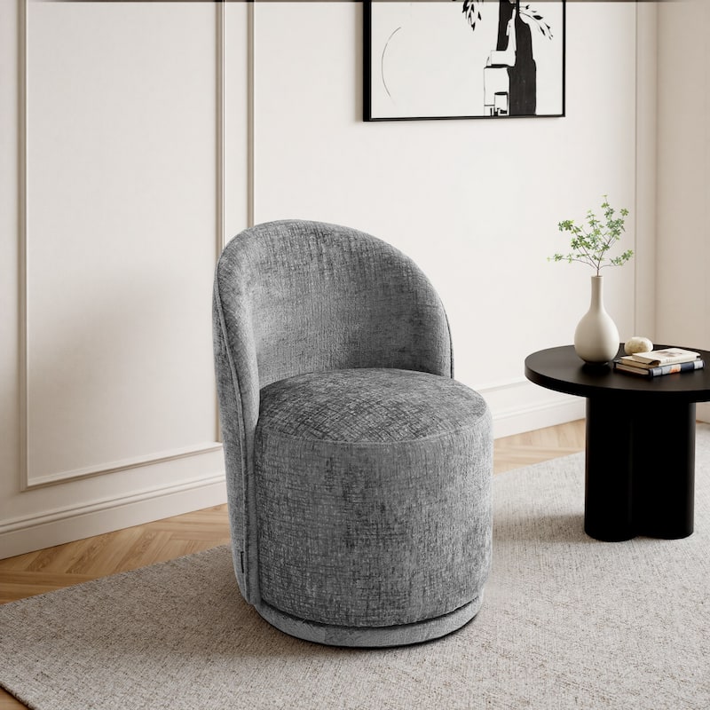 UIXE Modern Upholstered Swivel Armless Side Dining Chairs