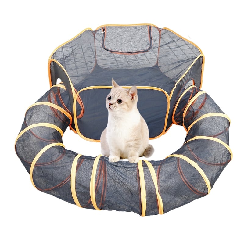 ColourTreeUSA Portable Pet Outdoor Cat Playpen Collapsible Tent Tunnel Compound House