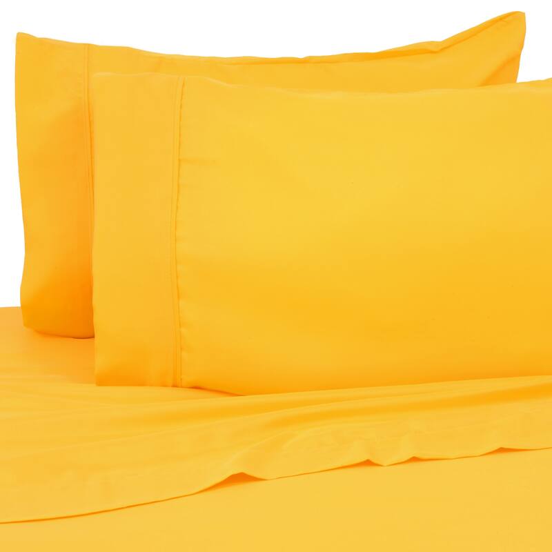 Premier Colorful Bright 4 pc Microfiber Sheet Sets - Queen - Bright Yellow